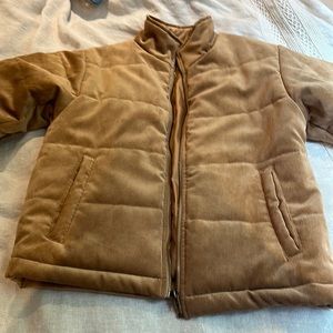 Women’s Brown Corduroy Soft Puffer Jacket Size Small